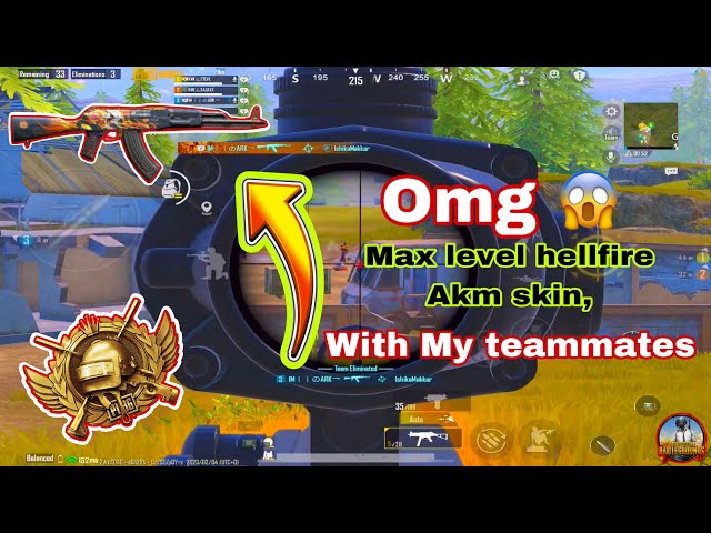 Omg😱i played with Max level 8 hellfire🔥AKM skin || pubg mobile iPad mini,5,6,7pro,10,11,12