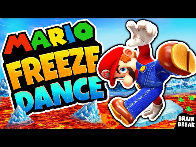 Super Mario Freeze Dance & Jump Battles | Brain Breaks For Kids | Just Dance | Kids Games | Danny Go