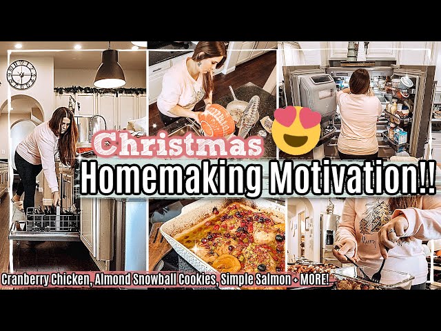 *NEW* CHRISTMAS HOMEMAKING & CLEAN WITH ME :: Fridge Organize, Easy Holiday Recipes + Grocery Haul