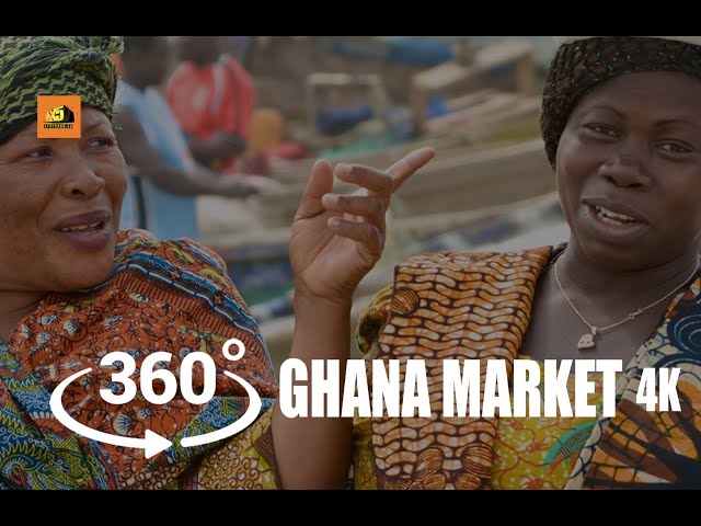 VR 360 Video of Ghana Makola Market 4K Virtual Reality