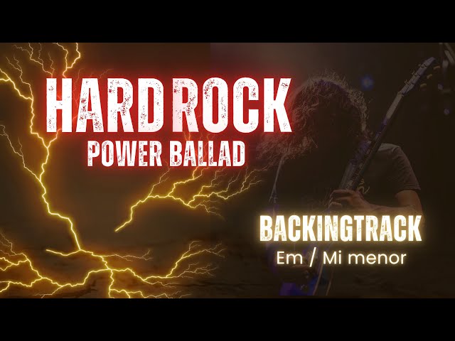 🔥 Emotional Hard Rock Power Ballad - Guitar Backing Track in E Minor