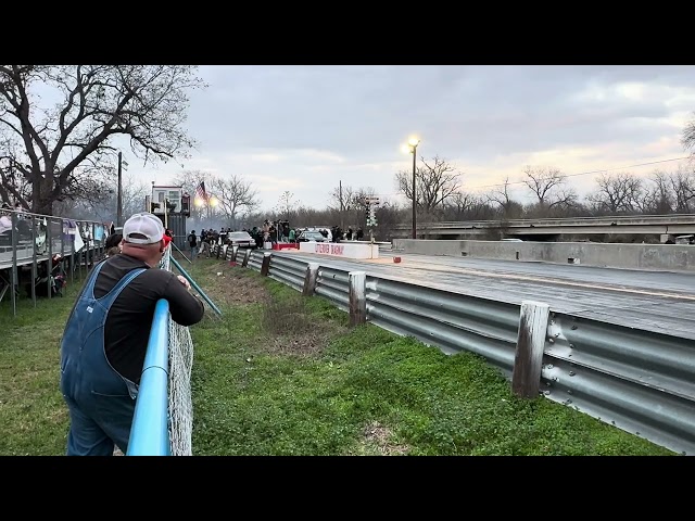 Ford Fairmont Ford Mustang Foxbody burnout and launch no prep drag racing King of the River