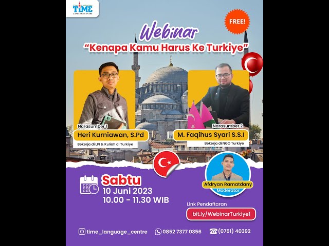 Kenapa Harus ke Turkiye? Webinar Turkiye l TIME Language Centre