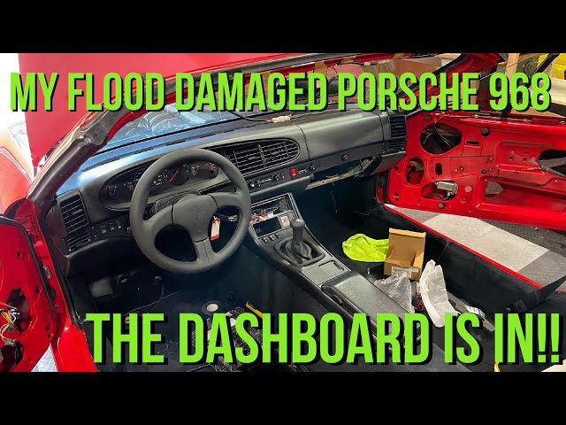 Restoring a Flood Damaged Porsche 968: Reinstalling the interior #dashboard #restoration