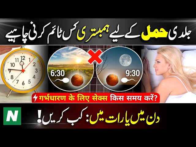 Hamal Therne Ka Sahi Waqt ✅ Best Time to Get Pregnant Day or Night? Ovulation Tips to Conceive