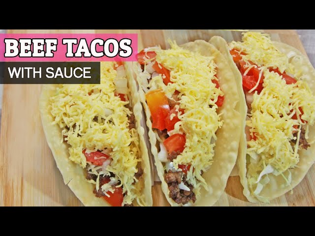 BEEF TACO WITH SAUCE | FILIPINO TACOS | PINOY TACOS | HUNGRY MOM COOKING