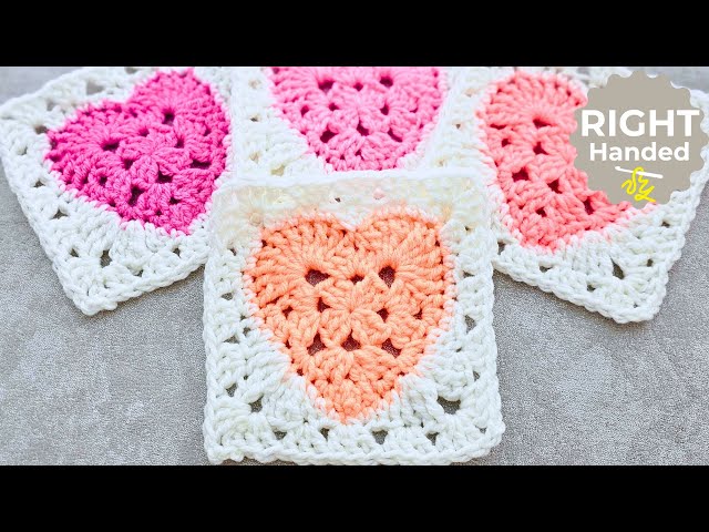 You Won't Believe How SIMPLE It Is To Make Heart Granny Squares!