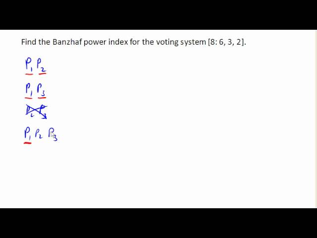 Banzhaf power index 1