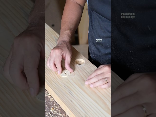 Simple way to repair knots in pine wood #diy #tips #tools #woodworking