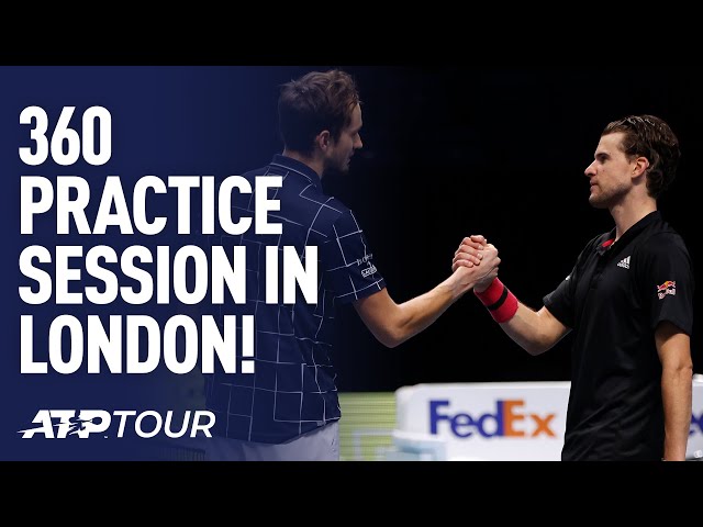 360 Camera Practice Session | Thiem & Medvedev | Nitto ATP Finals