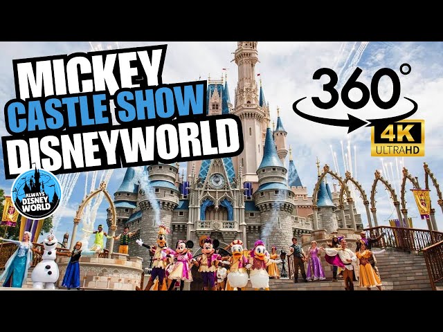 Disney World 4K 360 VIDEO Magical Friendship Faire castle show 2025 Mickey Mouse Magic Kingdom Show