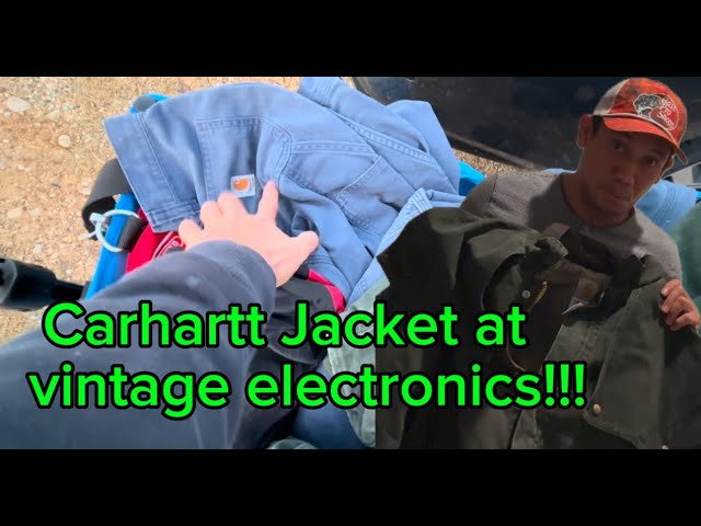 Mamahaling Carhartt jacket and vintage electronics sa Flea Market!!