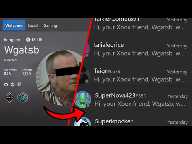 Exposing Xbox Pred to all his Friends!