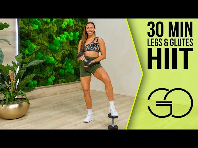 HIIT CHALLENGE - Legs and Glutes Dumbbell Workout! | GO - Day 8