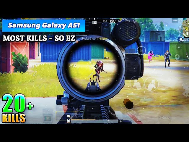 Samsung Galaxy A51 Pubg Mobile 60FPS Gameplay - Most Kills - So Ez | Top Sensitivity Settings