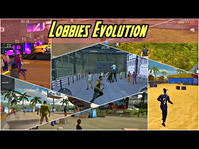 Free fire All New and Old Lobbies || Freefire Lobby Evolution || All lobby Free fire