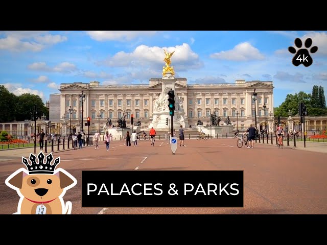 Buckingham Palace to Kensington Palace via Hyde Park - London Walking Tour [4K]