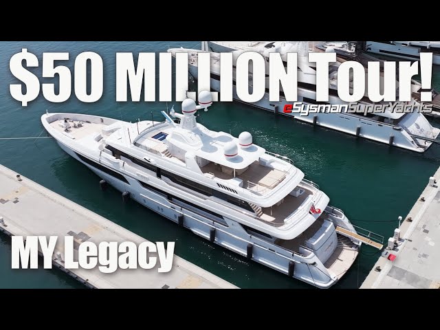 $50 MILLION Yacht Interior Tour of 50m Codecasa  | MY Legacy