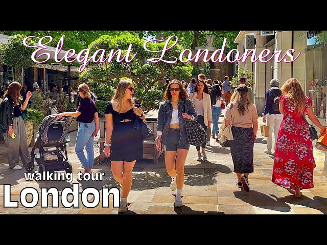 London Street Food Walking Tour 2022 | London Weekend Walk In Posh Sloane Square & Chelsea | 4k HDR