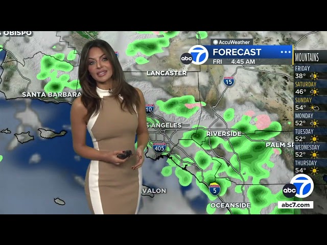 Scattered showers as major storm system makes its way out of Southern California