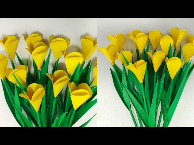 How to make a beautiful paper flowers | amazing paper craft | simple paper flower