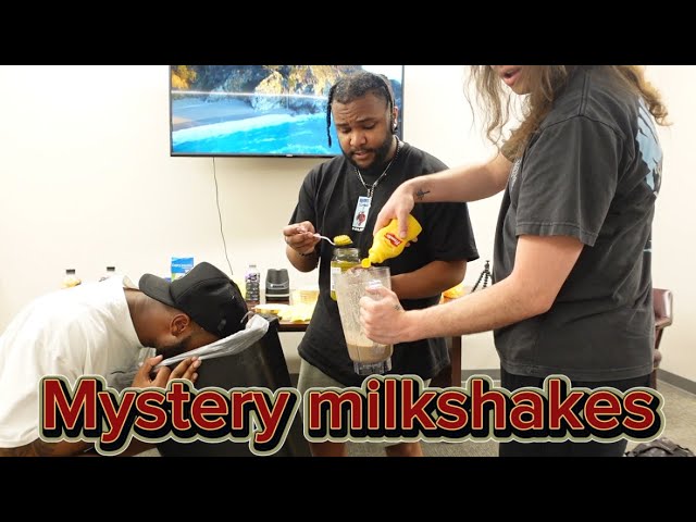 BLINDFOLD MILKSHAKE CHALLENGE!!!(Someone threw up🤮)