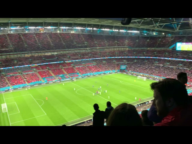 England fans singing its coming home at Wembley during Italy vs Spain