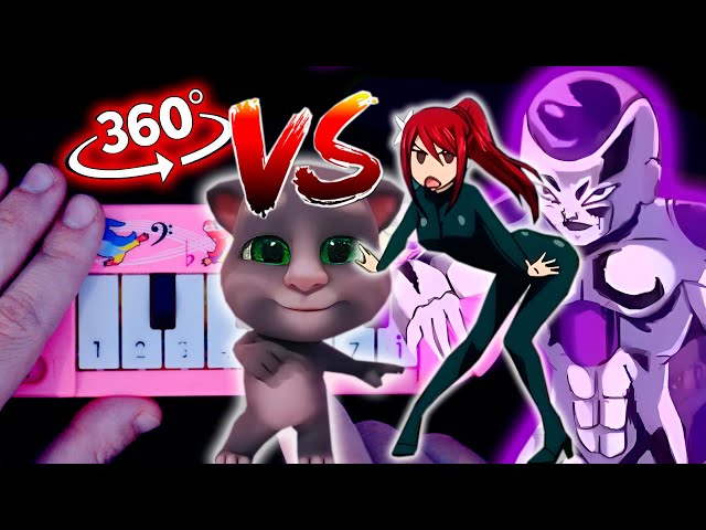 360° VR toca toca toca VS Talking Tom / 1$ piano Dance BATTLE challenge