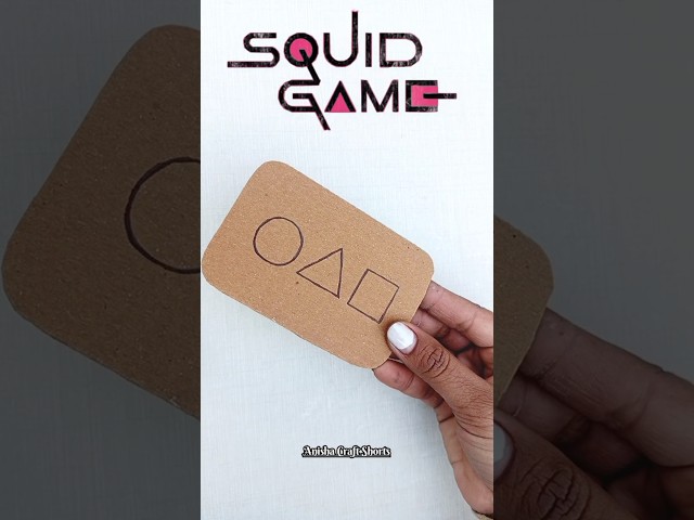 How to make Squid Game card /DIY Origami Ddakji 🟦🟥 Squid Game / Squid Game 2 #shorts #squidgame #diy