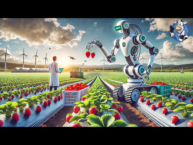 WOW! Amazing Agriculture Technology: AI Robot Harvests Strawberries