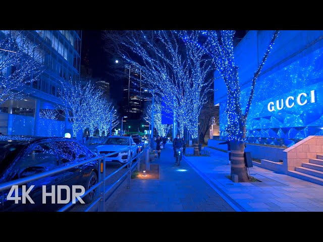 Roppongi Night Walk Illuminations and City Charm | Tokyo, Japan | 4K/HDR