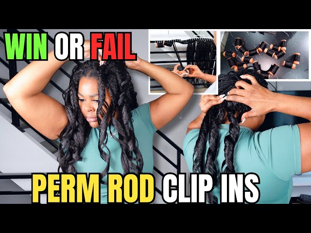 Perm Rod Clip Ins | Win or Fail… You Tell Me | How to Curl Clip Ins