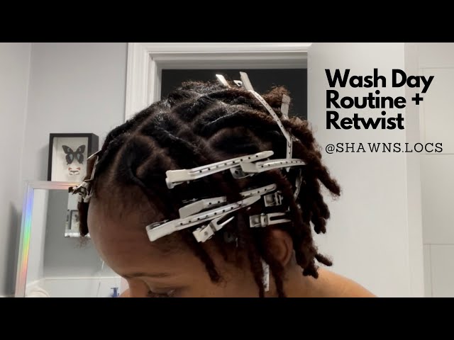 FULL Wash Day Routine For Dry, Itchy Scalp + Retwist (One Month Starter Locs)