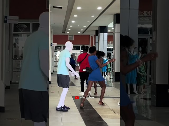 Wait till you see all their reactions to this mannequin prank 🤣 #shorts #funny #prank #clintbabee