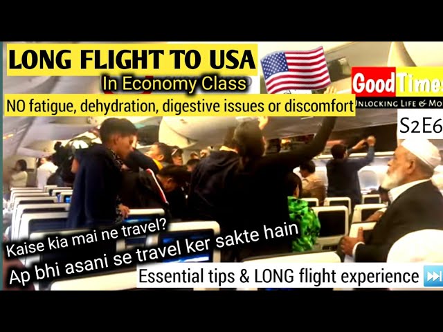 Essential tips and my experience on a long flight to USA | #goodtimes #usatrip2025 #solotravelfemale