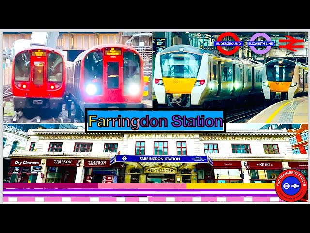 NEW! INTENSE Action of Trains at Farringdon Station - LU/TCS/ECS (st. 26/08/2024)