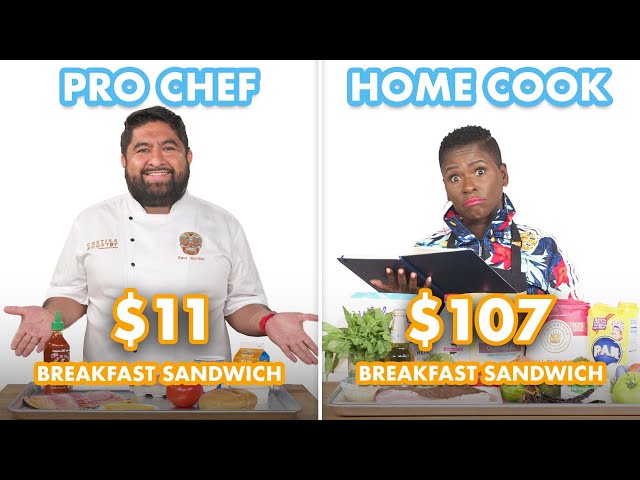 $107 vs $11 Breakfast Sandwich: Pro Chef & Home Cook Swap Ingredients | Epicurious