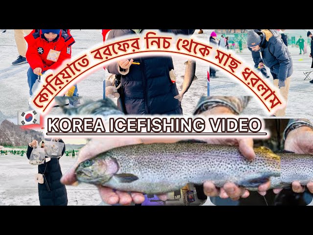 Tried Korea Icefishing /কোরিয়াতে বরফের নিচ থেকে মাছ ধরলাম #life_in_korea_살리하 #korea_icefishing_video