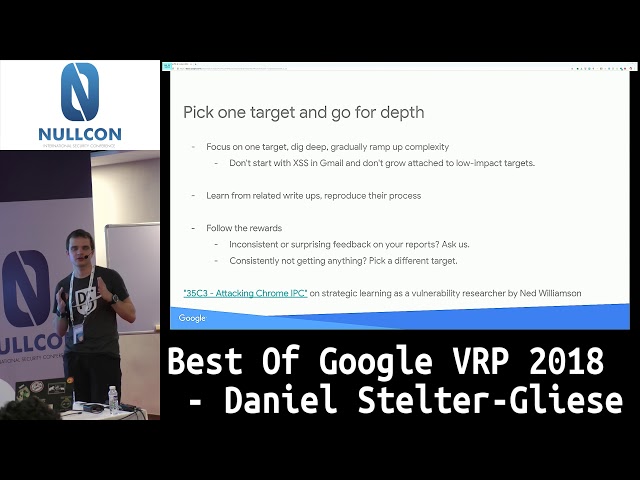 Best Of Google VRP 2018 | Daniel Stelter-Gliese | nullcon Goa 2019