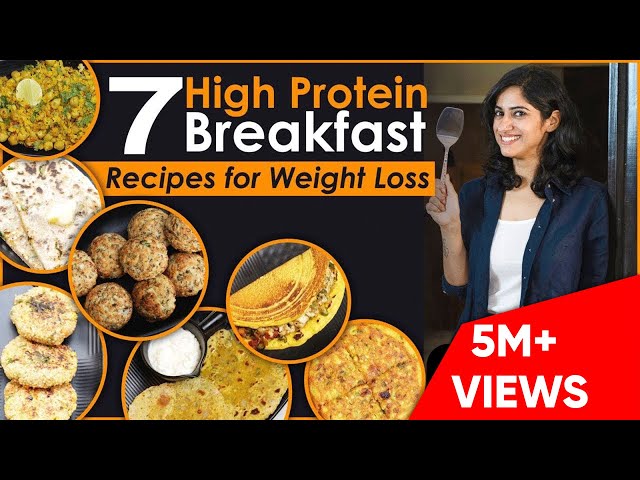 7 High Protein Veg BREAKFAST RECIPES for Weight Loss | By GunjanShouts