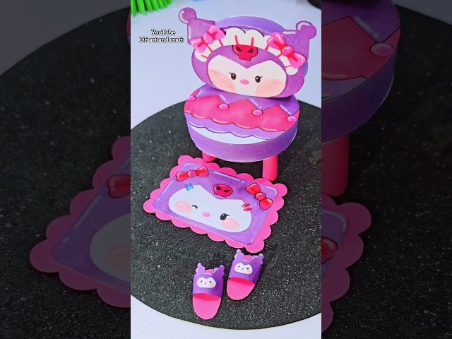 ✨Cute mini chair set diy!? #diy #papercraft #cutecrafts #crafts #craft #cute #thingstodo