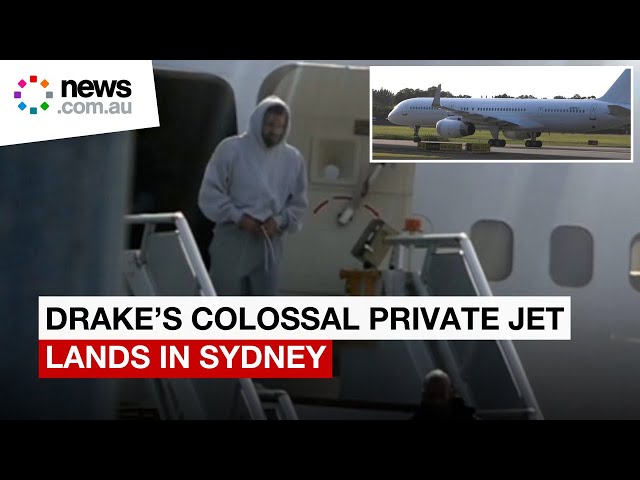 Drake's massive private jet lands in Sydney