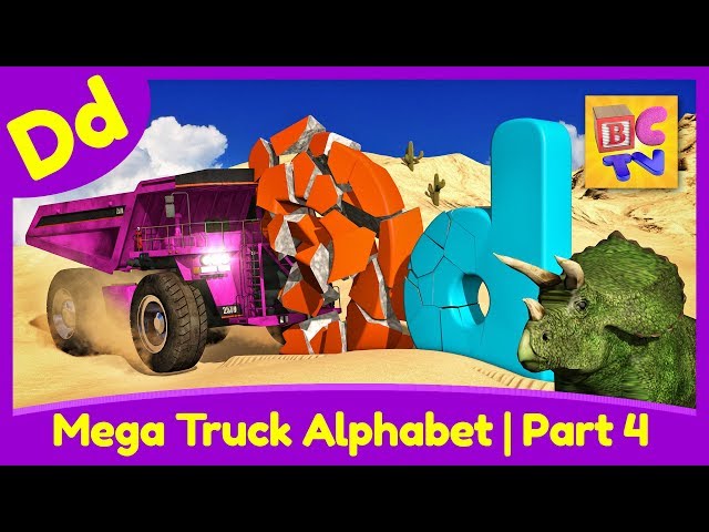 Mega Truck Alphabet Part 4 | Learn ABCs with Dump Trucks & More for Kids