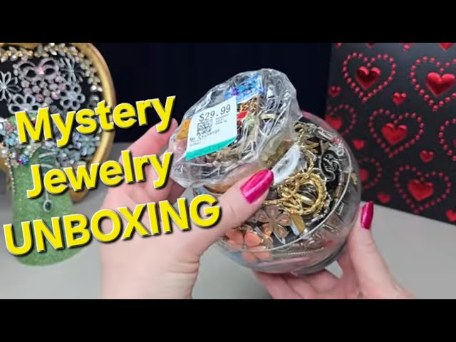 Valentine's Jewelry Jar Opening with Me from a Thrift Store & Valentine's Day Craft Ideas