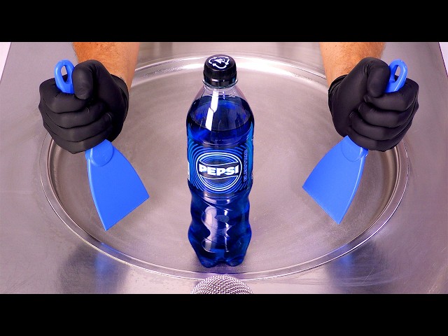 Pepsi Blue Ice Cream Rolls! Satisfying No Talking (ASMR)