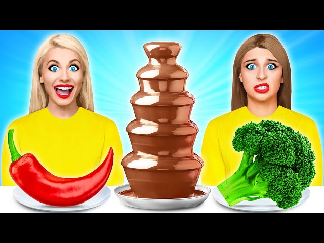 Chocolate Fountain Fondue Challenge | Prank Wars by Multi DO Food Challenge