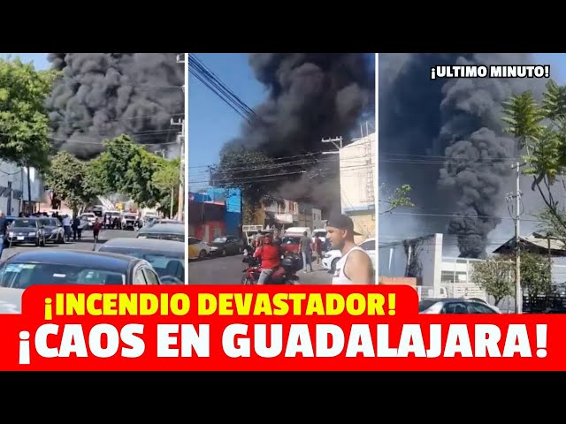 🔴 ¡EMERGENCIA EN JALISCO! INCENDIO DEVASTA FÁBRICA DE PVC EN GUADALAJARA