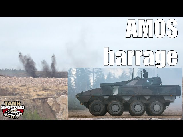 AMOS Mortar System Barrage - High Firepower From Even A Single Mortar Vehicle - Finnish Army