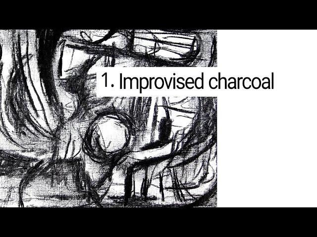 Improvised charcoal sketch TIRELS 1