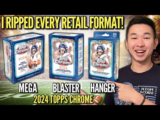 I opened EVERY RETAIL FORMAT of 2024 TOPPS CHROME FOOTBALL (CASE HIT) - Blaster, Mega, & Hanger! 😮🔥